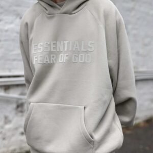 Essentials ss23 Hoodie Grey – תמונה 2