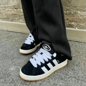 ⁦Adidas Campus 00'S Black White Gum - אדידס קמפוס שחורות⁩ – תמונה ⁦3⁩