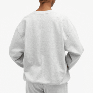 ⁦Sporty & Rich Varsity Crest Crewneck Gray Navy⁩ – תמונה ⁦2⁩