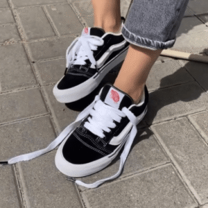 Vans Knu Skool Black & White – תמונה 4