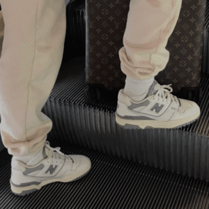 New Balance 550 Leather White Gray – תמונה 4