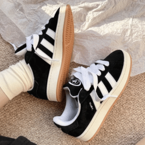 ⁦Adidas Campus 00'S Black White Gum - אדידס קמפוס שחורות⁩ – תמונה ⁦4⁩