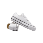 ⁦Converse All Stars Low Lift Platform white- נעלי אולסטאר⁩ – תמונה ⁦5⁩