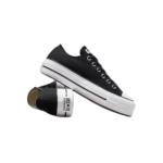⁦Converse All Stars Low Lift Platform Black - נעלי אולסטאר⁩ – תמונה ⁦3⁩