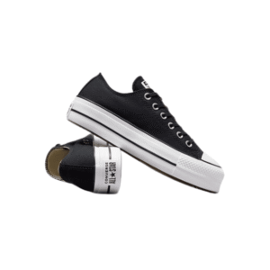 ⁦Converse All Stars Low Lift Platform Black - נעלי אולסטאר⁩ – תמונה ⁦3⁩