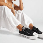 ⁦Converse All Stars Low Lift Platform Black - נעלי אולסטאר⁩ – תמונה ⁦5⁩