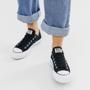 ⁦Converse All Stars Low Lift Platform Black - נעלי אולסטאר⁩ – תמונה ⁦7⁩