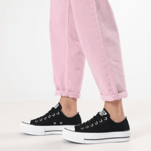 ⁦Converse All Stars Low Lift Platform Black - נעלי אולסטאר⁩ – תמונה ⁦6⁩