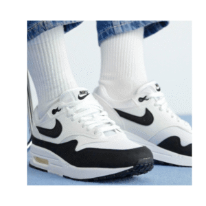 ⁦Nike Air Max 1 White Black - נייק איר מקס 1⁩ – תמונה ⁦3⁩