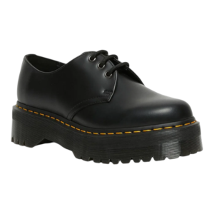 ⁦Dr. Martens 1461 Quad 3 Eye Shoe Polished Smooth Black נעלי יוניסקס⁩ – תמונה ⁦1⁩