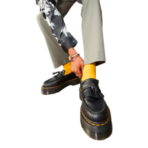 ⁦Dr. Martens Adrian Quad Black נעלי לופר פלטפורמה⁩ – תמונה ⁦8⁩