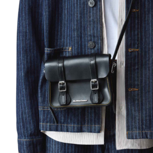 ⁦Dr. Martens Leather Crossbody Bag 7" Satchel Black תיק צד מעור⁩ – תמונה ⁦5⁩