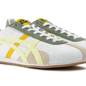 ⁦נעלי Onitsuka Tiger Runspark בצבעי 'לבן, זית, ירוק וצהוב'⁩ – תמונה ⁦3⁩