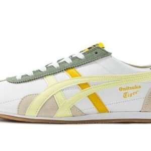 ⁦נעלי Onitsuka Tiger Runspark בצבעי 'לבן, זית, ירוק וצהוב'⁩ – תמונה ⁦2⁩