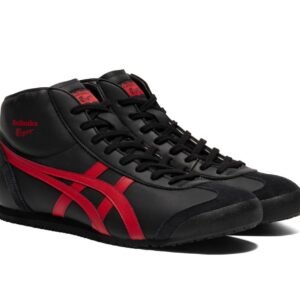 ⁦נעלי Onitsuka Tiger MEXICO Mid Runner שחורות/אדומות קלאסיות⁩ – תמונה ⁦4⁩