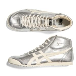 ⁦נעלי Onitsuka Tiger MEXICO Mid Runner בצבע כסוף/קרם⁩ – תמונה ⁦4⁩
