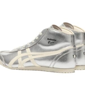 ⁦נעלי Onitsuka Tiger MEXICO Mid Runner בצבע כסוף/קרם⁩ – תמונה ⁦3⁩