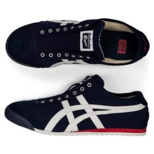 נעלי Onitsuka Tiger MEXICO 66 SLIP-ON כחול נייבי/לבן-שחור – תמונה 5
