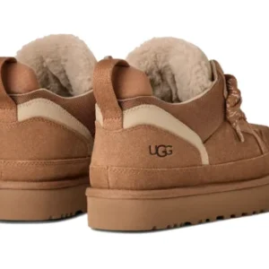 נעלי סניקרס UGG Lowmel לגברים בצבע Chestnut – זמש איכותי ונוחות יומיומית – תמונה 4
