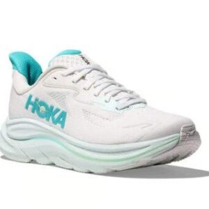 Hoka Clifton 10 Wide נעלי ריצה רחבות עם ריכוך ותמיכה 'White/Cielo Blue' – תמונה 3