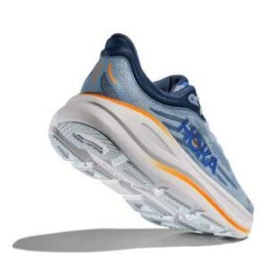 Hoka Bondi 9 Wide נעלי ריצה רחבות עם ריכוך ותמיכה 'Drizzle/Downpour' – תמונה 4
