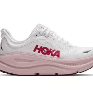 Hoka Bondi 9 נעלי ריצה עם ריכוך ותמיכה 'White/Pink Opal' – תמונה 1