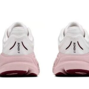 Hoka Bondi 9 נעלי ריצה עם ריכוך ותמיכה 'White/Pink Opal' – תמונה 5