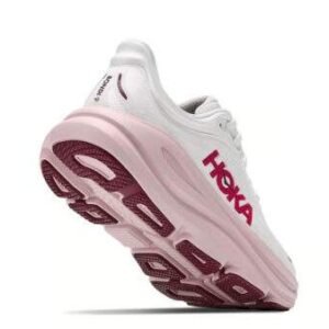 Hoka Bondi 9 Wide נעלי ריצה רחבות עם ריכוך ותמיכה 'White/Pink Opal' – תמונה 3