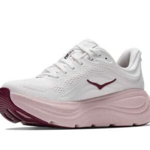 Hoka Bondi 9 Wide נעלי ריצה רחבות עם ריכוך ותמיכה 'White/Pink Opal' – תמונה 5