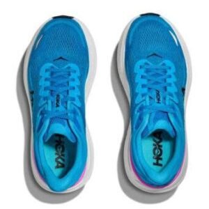 Hoka Bondi 9 Wide נעלי ריצה רחבות עם ריכוך ותמיכה 'Skyward Blue/Neon Fuchsia' – תמונה 6