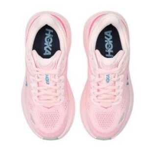 Hoka Bondi 9 Wide נעלי ריצה רחבות עם ריכוך ותמיכה 'Rose Tea/Blue' – תמונה 6