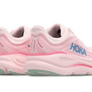 Hoka Bondi 9 Wide נעלי ריצה רחבות עם ריכוך ותמיכה 'Rose Tea/Blue' – תמונה 5