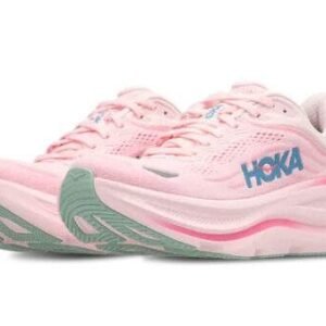Hoka Bondi 9 Wide נעלי ריצה רחבות עם ריכוך ותמיכה 'Rose Tea/Blue' – תמונה 4