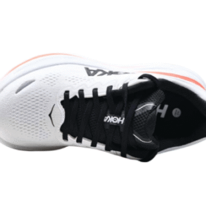 ⁦Hoka Bondi 9 Wide נעלי ריצה רחבות עם ריכוך ותמיכה 'White/Red'⁩ – תמונה ⁦3⁩