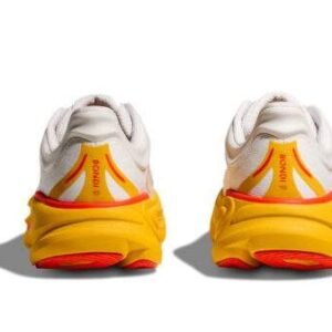 ⁦Hoka Bondi 9 Wide נעלי ריצה רחבות עם ריכוך ותמיכה 'White/Yellow'⁩ – תמונה ⁦5⁩