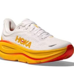 ⁦Hoka Bondi 9 Wide נעלי ריצה רחבות עם ריכוך ותמיכה 'White/Yellow'⁩ – תמונה ⁦4⁩