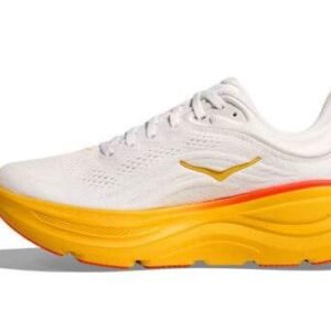 ⁦Hoka Bondi 9 Wide נעלי ריצה רחבות עם ריכוך ותמיכה 'White/Yellow'⁩ – תמונה ⁦2⁩