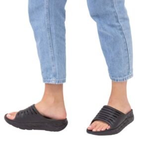 ⁦Hoka Ora Recovery כפכפי התאוששות נוחים עם ריכוך 'Black'⁩ – תמונה ⁦4⁩
