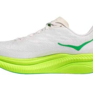 Hoka Mach 6 White/Neon Lime – נעלי ריצה קלות ומהירות עם שיכוך מתקדם – תמונה 2