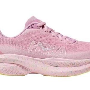 Hoka Mach 6 נעלי ריצה קלות ומהירות עם ריכוך 'Twilight/Lemonade Pink' – תמונה 1