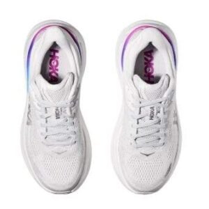 Hoka Bondi 9 נעלי ריצה מרופדות ונוחות 'Grey/White' – תמונה 4