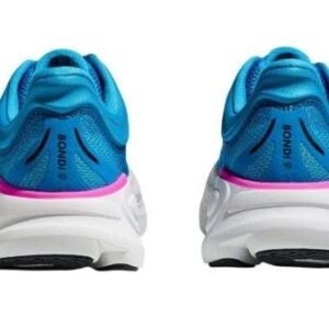 Hoka Bondi 9 נעלי ריצה מרופדות לנוחות גבוהה 'Sky Blue/Neon Foxy' – תמונה 5