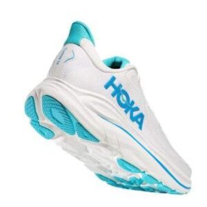 Hoka Clifton 10 Wide White/Blue – נעלי ריצה רחבות עם ריפוד מתקדם – תמונה 3