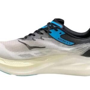 ⁦Hoka Rocket X 3 White Blue Black – נעלי ריצה קלות עם שיכוך מתקדם⁩ – תמונה ⁦2⁩