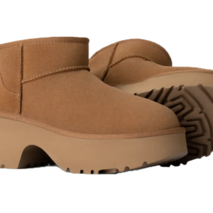 UGG Women’s Classic Ultra Mini New Heights Chestnut – מגפי פלטפורמה לנשים בצבע ערמוני – תמונה 3