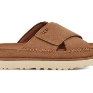 UGG Goldenstar Cross Sandals Chestnut – סנדלי פלטפורמה בצבע ערמוני
