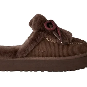 UGG Women’s Disquette Heritage Burnt Cedar – נעלי מוקסין לנשים בצבע חום ארז