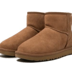 UGG Classic Mini Platform Chestnut מגפי UGG מעור עם פרוות כבשים – תמונה 2