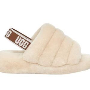 UGG Fluff Yeah Slide Natural – כפכפי פרווה בצבע טבעי