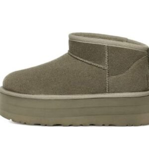 UGG Classic Ultra Mini Platform Moss Green – מגפיים לנשים בצבע ירוק זית עם סוליה מוגבהת
